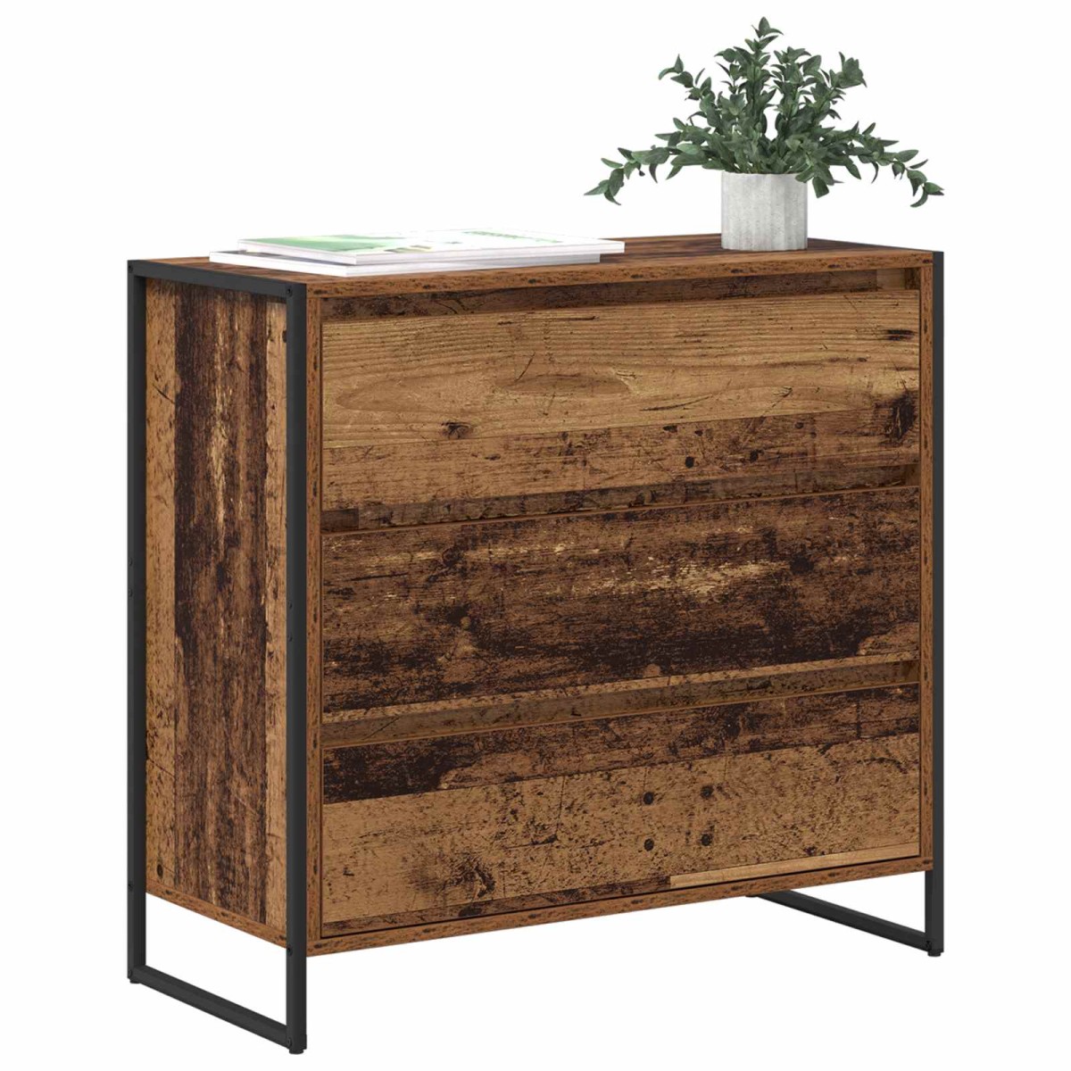 vidaXL Πλαϊνό γραφείο Παλιό Ξύλο 79 x 36 x 75.5 εκ. Επεξεργασμένο Ξύλο
