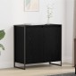 vidaXL Βοηθητικό ντουλάπι Μαύρη Οξυά 79 x 36 x 75 εκ