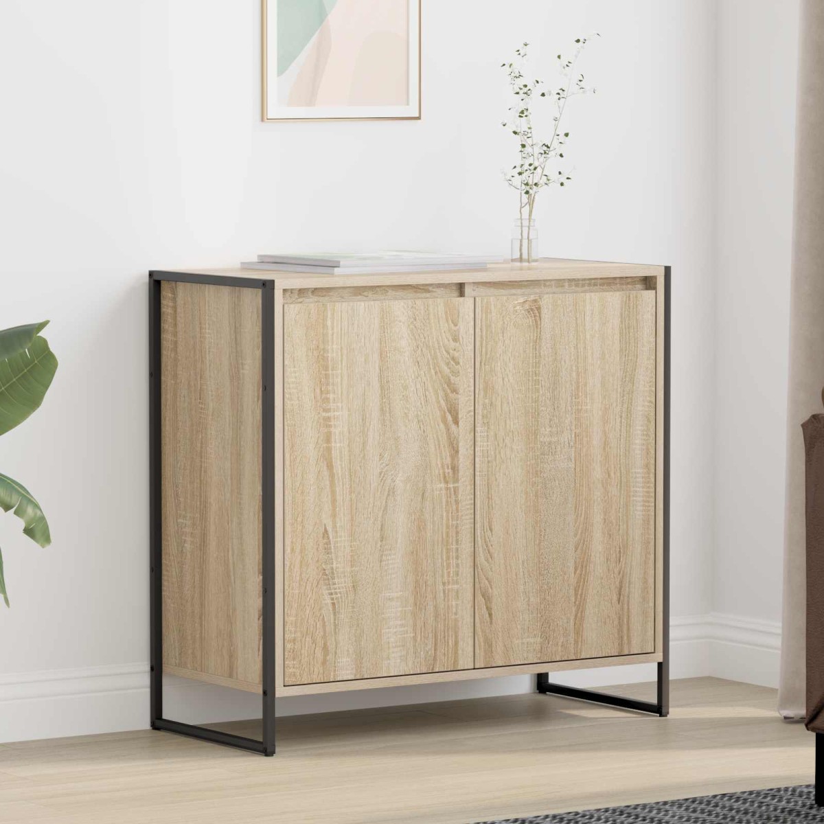 vidaXL Βοηθητικό ντουλάπι Σονόμα 79 x 36 x 75 εκ Επεξεργασμένο Ξύλο
