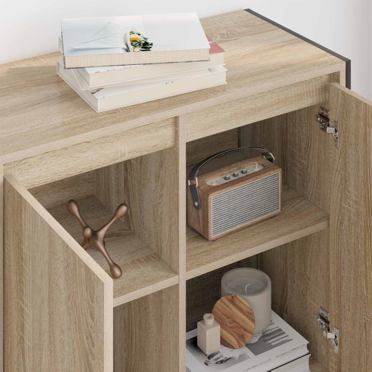 vidaXL Βοηθητικό ντουλάπι Σονόμα 79 x 36 x 75 εκ Επεξεργασμένο Ξύλο