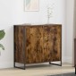 vidaXL Βοηθητικό ντουλάπι Καπνιστό Δρύς 79 x 36 x 75 εκ
