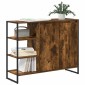 vidaXL Βοηθητικό ντουλάπι Καπνιστό Δρύς 96.5 x 30 x 75 εκ