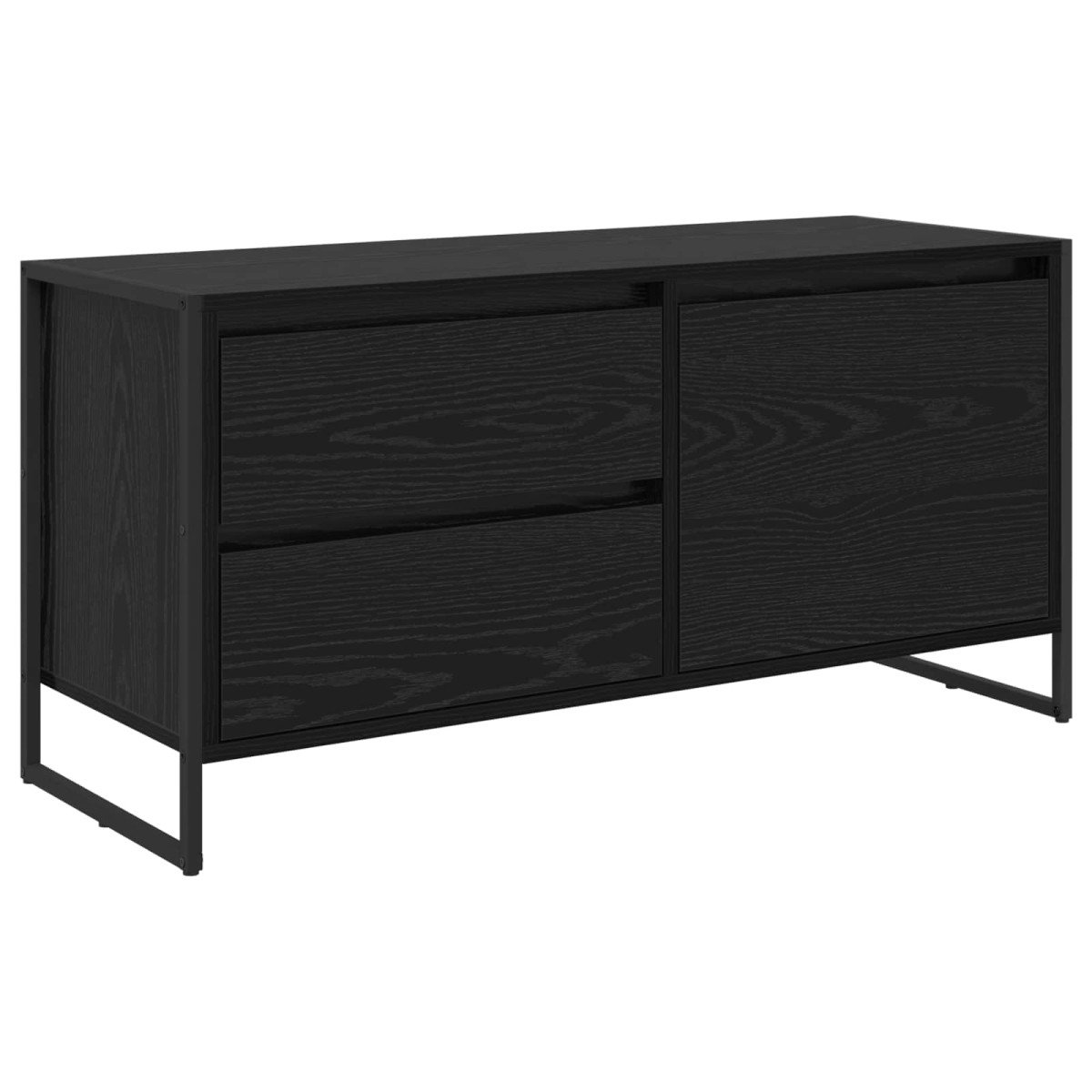 vidaXL Ντουλάπι TV 100 x 36 x 49.5 εκ Μαύρη Οξυά Επεξεργασμένο Ξύλο