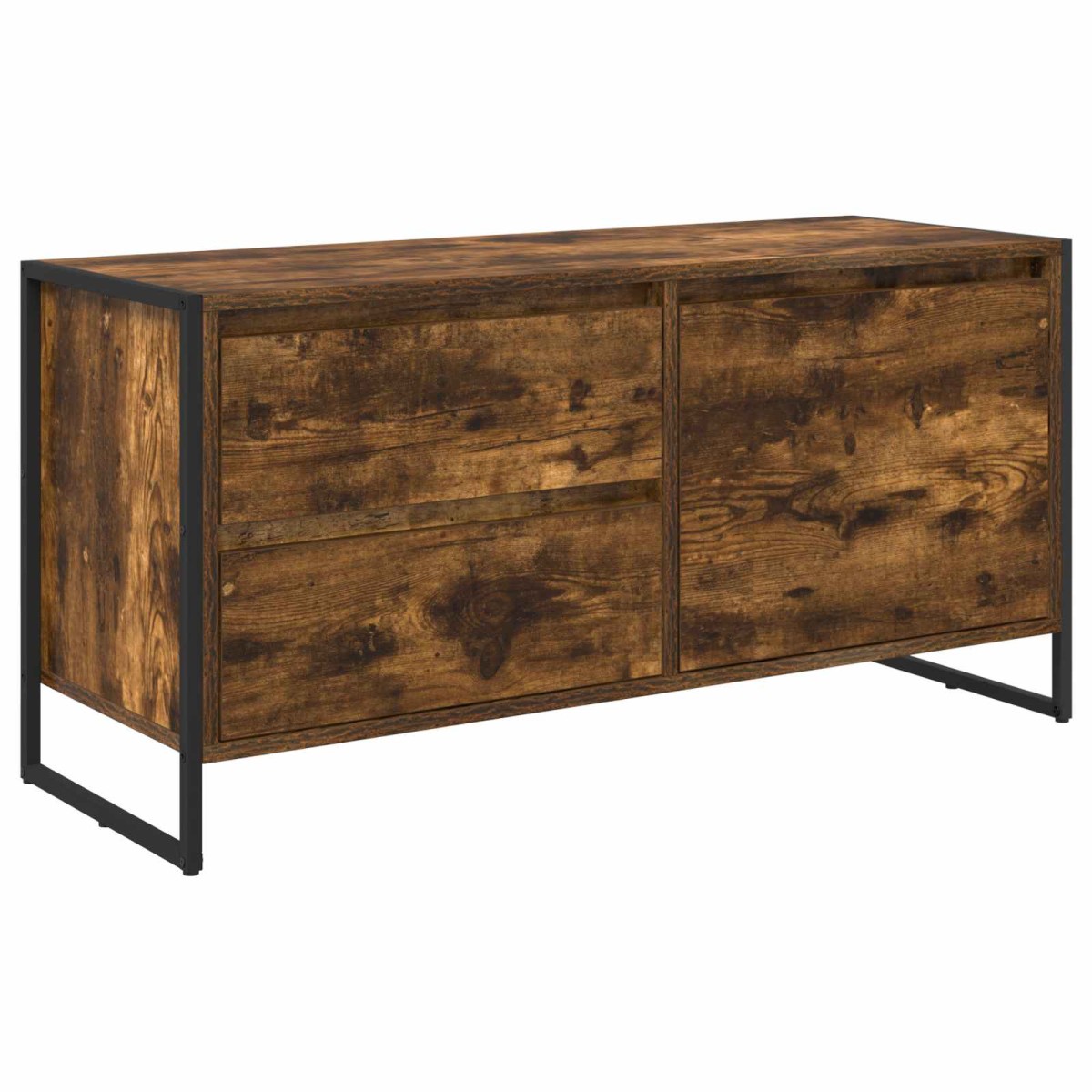 vidaXL Ντουλάπι TV 100 x 36 x 49.5 εκ Καπνιστό Δρύς Επεξεργασμένο Ξύλο