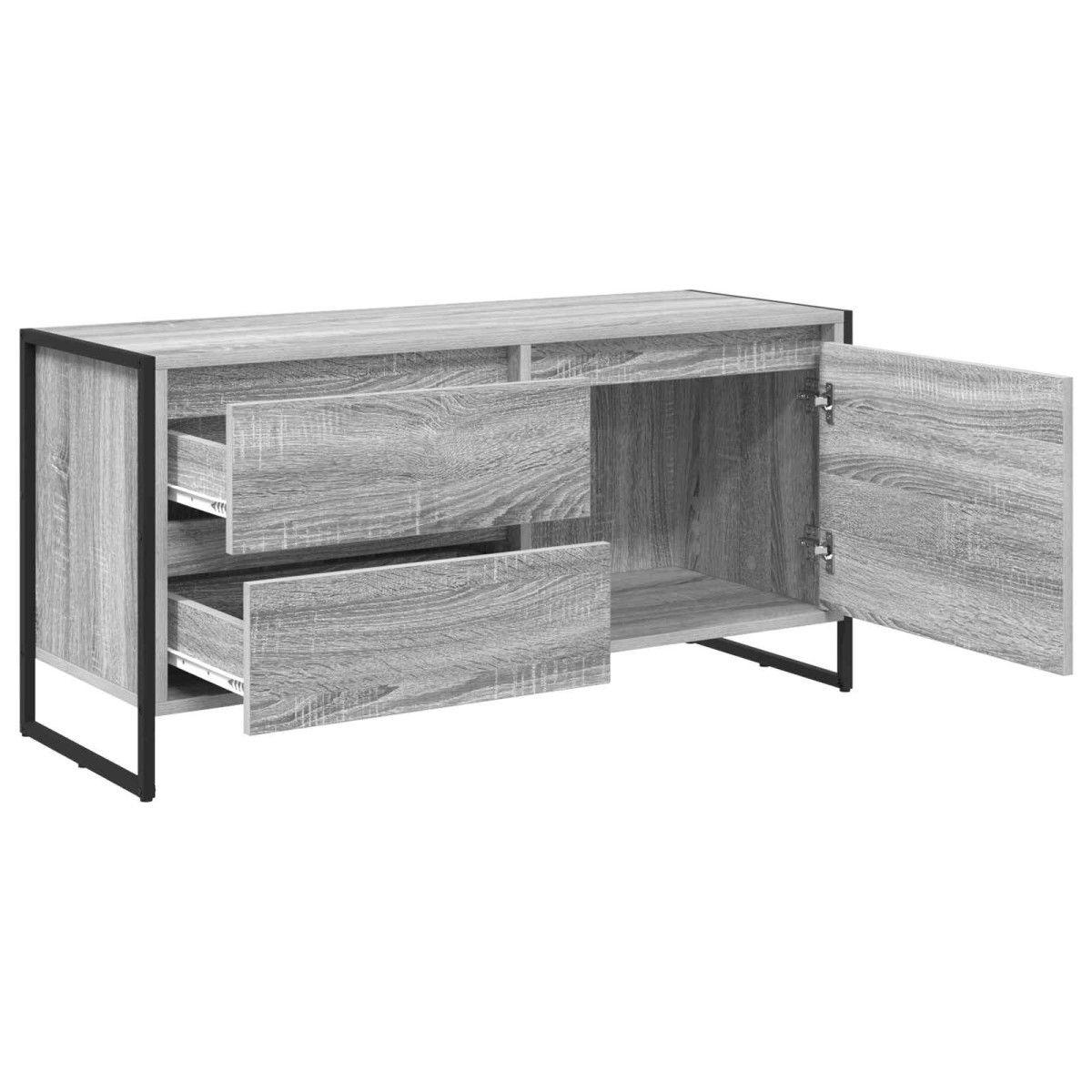 vidaXL Ντουλάπι TV 100 x 36 x 49.5 εκ Γκρίζο Σονομα Επεξεργασμένο Ξύλο
