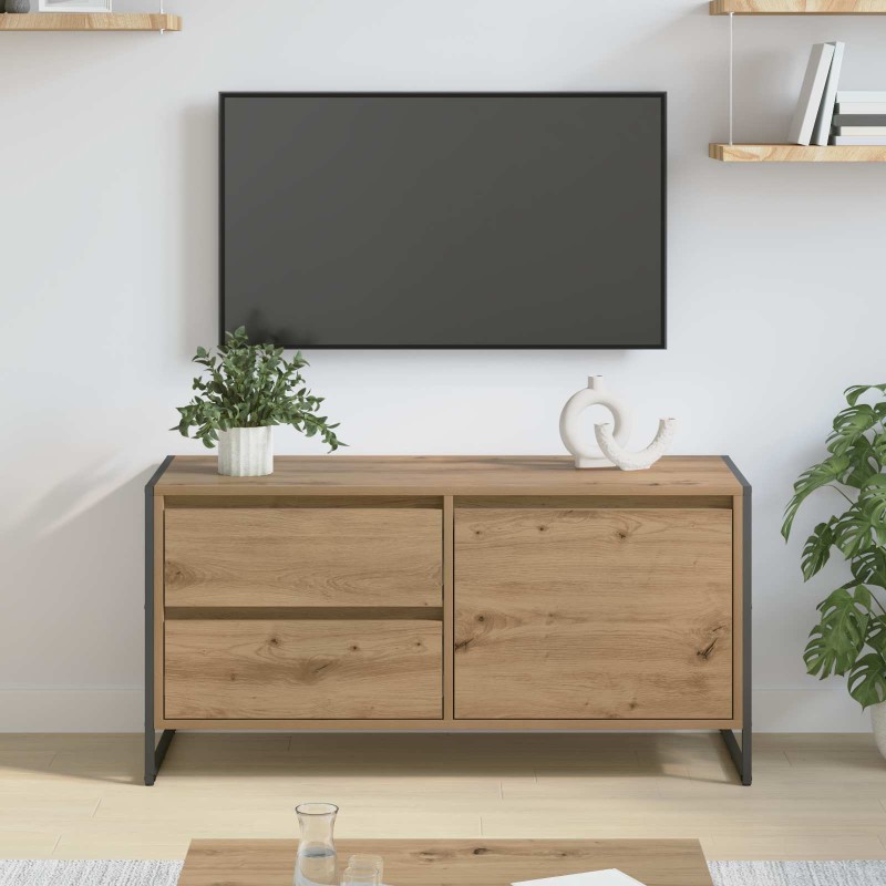 vidaXL Ντουλάπι TV 100 x 36 x 49.5 εκ Καρυδιά Χειροποίητης Εργασίας