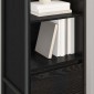vidaXL Βιβλιοθήκη Μαύρη Οξυά 43 x 36 x 150.5 εκ Επεξεργασμένο Ξύλο