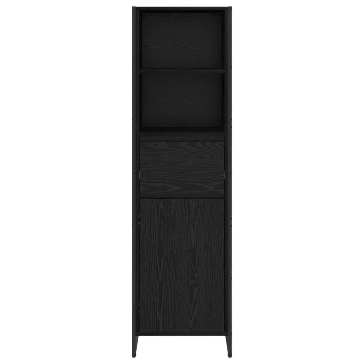 vidaXL Βιβλιοθήκη Μαύρη Οξυά 43 x 36 x 150.5 εκ Επεξεργασμένο Ξύλο