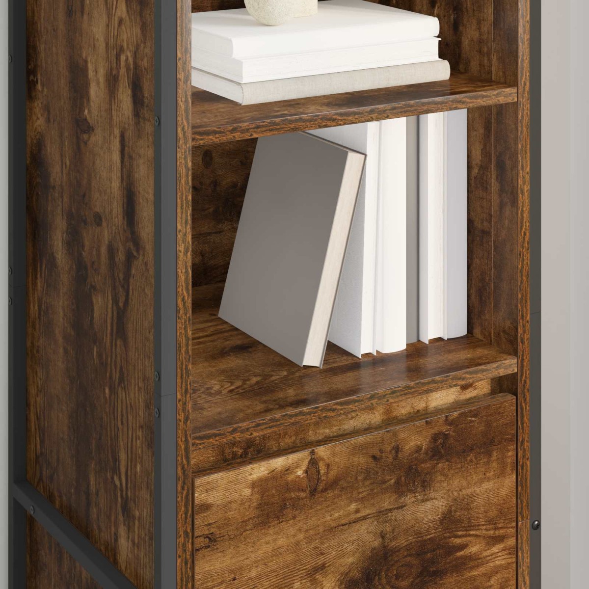 vidaXL Βιβλιοθήκη Καπνιστό Δρύς 43 x 36 x 150.5 εκ Επεξεργασμένο Ξύλο