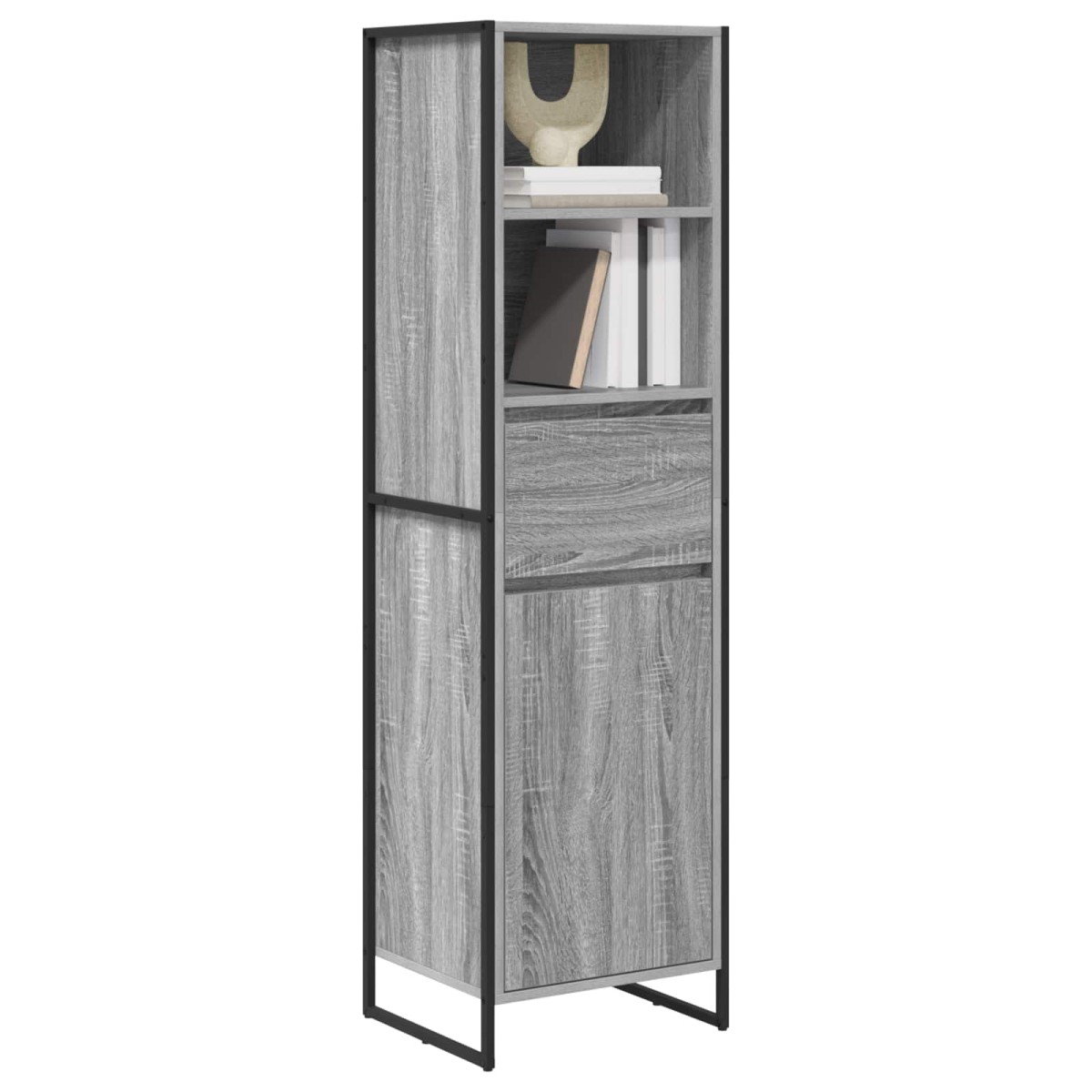 vidaXL Βιβλιοθήκη Γκρίζο Σονομα 43 x 36 x 150.5 εκ Επεξεργασμένο Ξύλο