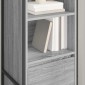 vidaXL Βιβλιοθήκη Γκρίζο Σονομα 43 x 36 x 150.5 εκ Επεξεργασμένο Ξύλο