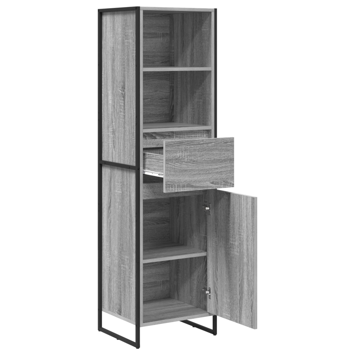 vidaXL Βιβλιοθήκη Γκρίζο Σονομα 43 x 36 x 150.5 εκ Επεξεργασμένο Ξύλο