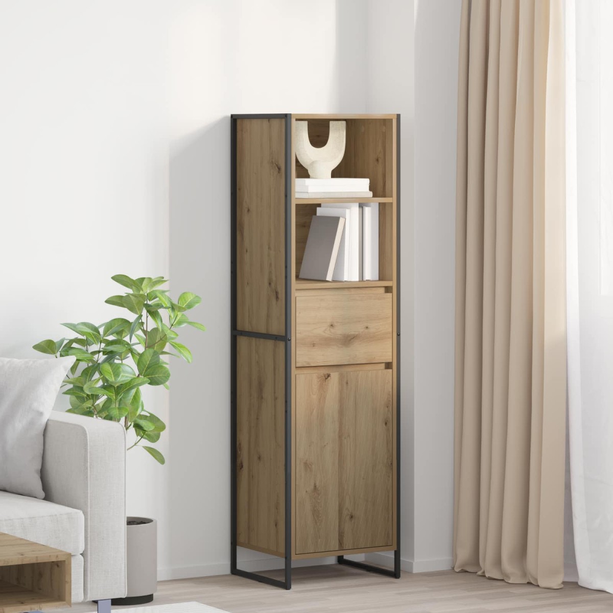 vidaXL Βιβλιοθήκη Καρυδιά Χειροποίητης Εργασίας 43 x 36 x 150.5 εκ