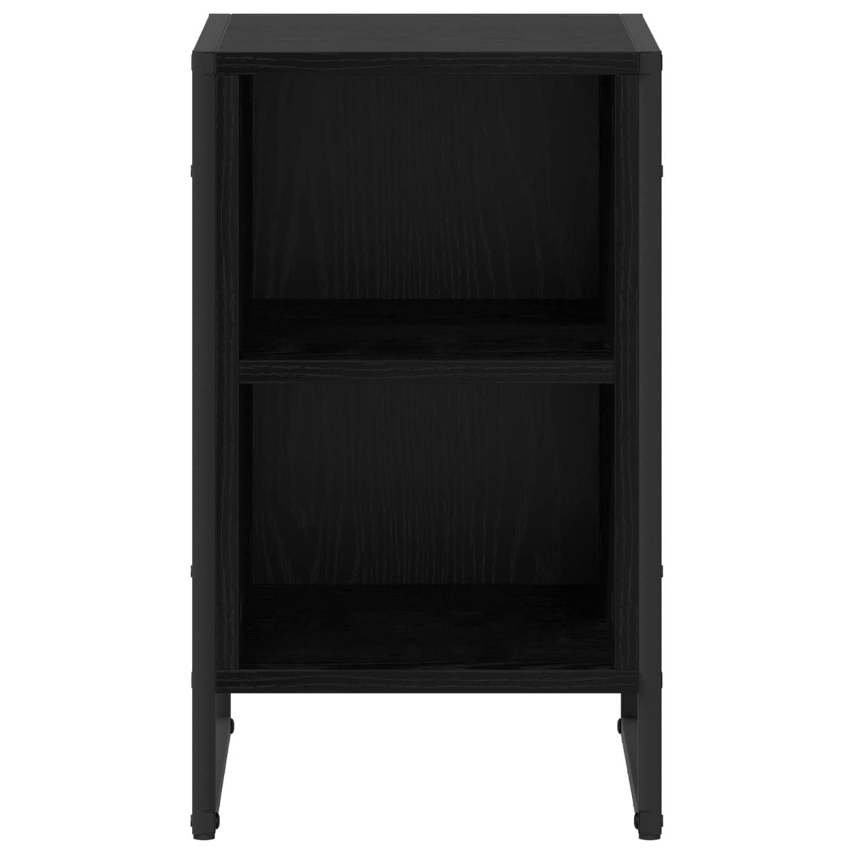 vidaXL Κομοδίνο 2 τμχ. Μαύρη Οξυά 39.5 x 30 x 50 εκ Επεξεργασμένο Ξύλο