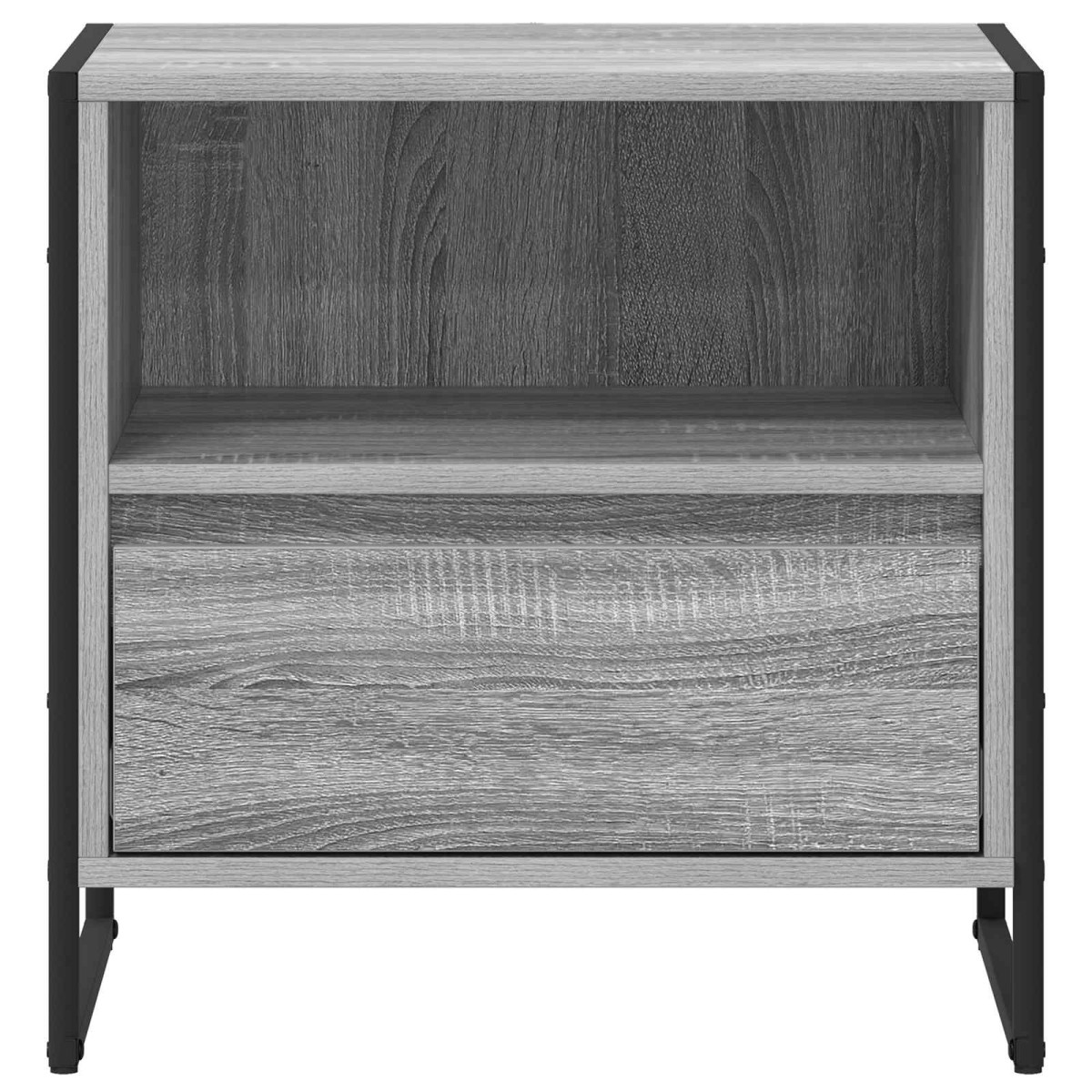 vidaXL Κομοδίνο 2 τεμ. Γκρίζο Σονομα 50 x 39,5 x 50 εκ.