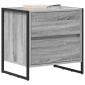 vidaXL Κομοδίνο Γκρίζο Σονομα 50 x 39.5 x 50 εκ. Επεξεργασμένο Ξύλο