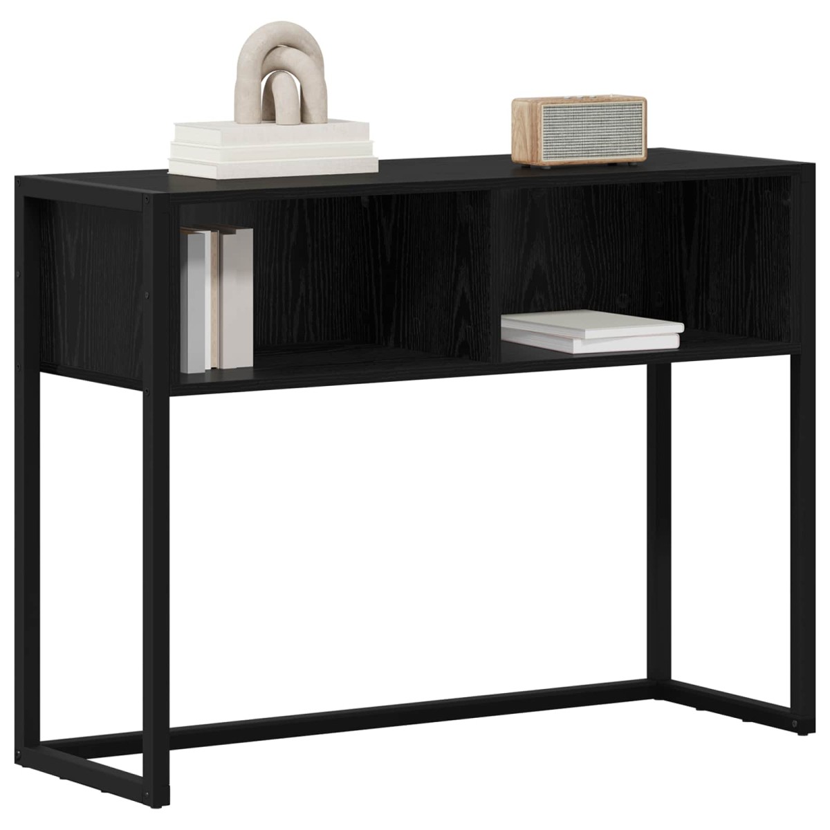 vidaXL End Table Μαύρη Οξυά 100 x 36 x 75 εκ. Επεξεργασμένο Ξύλο