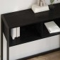vidaXL End Table Μαύρη Οξυά 100 x 36 x 75 εκ. Επεξεργασμένο Ξύλο