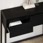 vidaXL End Table Μαύρη Οξυά 100 x 36 x 75 εκ. Επεξεργασμένο Ξύλο
