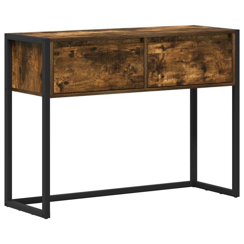 vidaXL End Table Καπνιστό Δρύς 100 x 36 x 75 εκ. Επεξεργασμένο Ξύλο