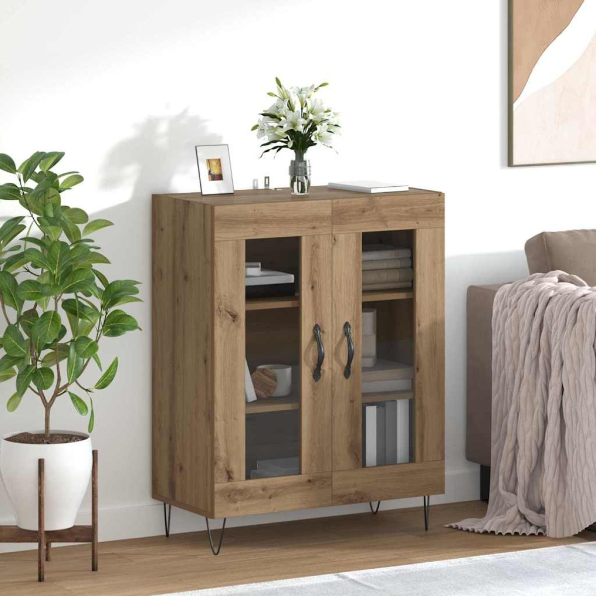 vidaXL Πλαϊνό γραφείο Artisan Oak 69,5 x 34 x 90 εκ.