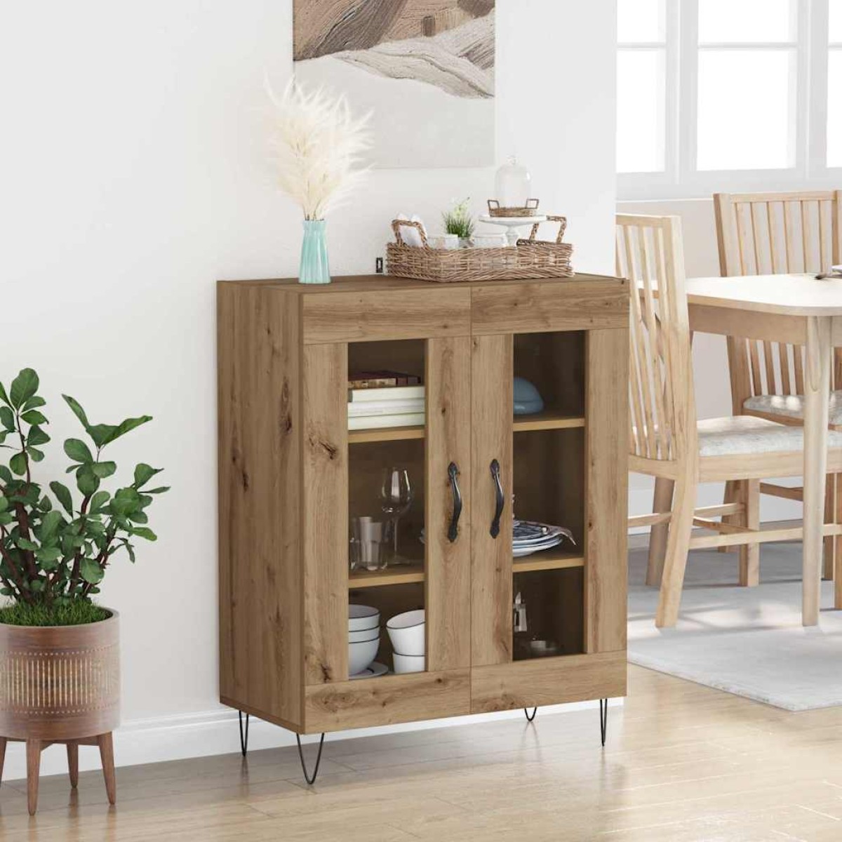 vidaXL Πλαϊνό γραφείο Artisan Oak 69,5 x 34 x 90 εκ.