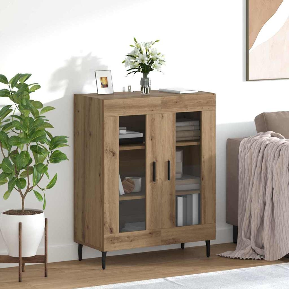 vidaXL Πλαϊνό γραφείο Artisan Oak 69,5 x 34 x 90 εκ.