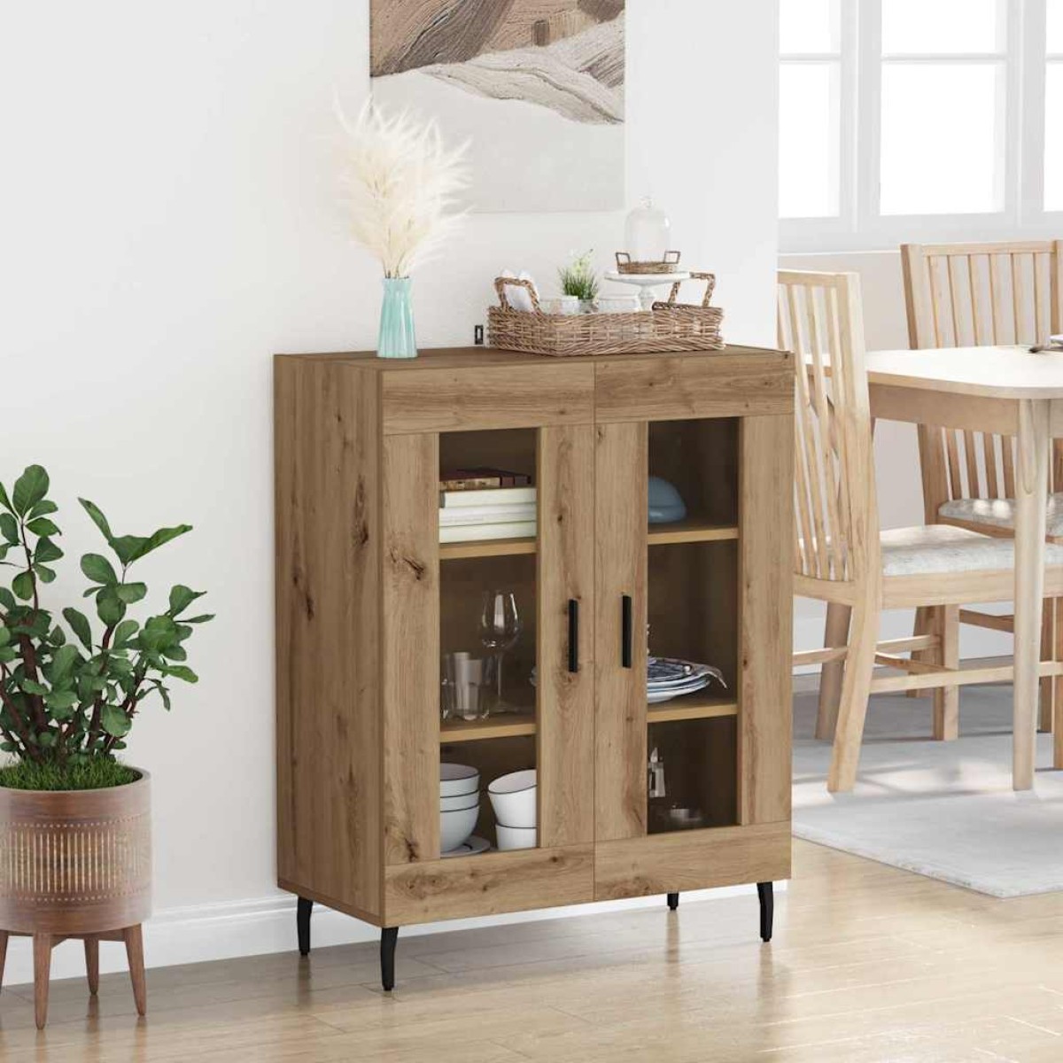 vidaXL Πλαϊνό γραφείο Artisan Oak 69,5 x 34 x 90 εκ.