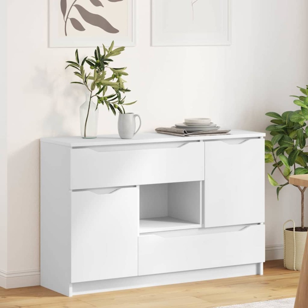 vidaXL Πλαϊνό γραφείο Λευκό 100 x 30 x 65,6 Επεξεργασμένο Ξύλο