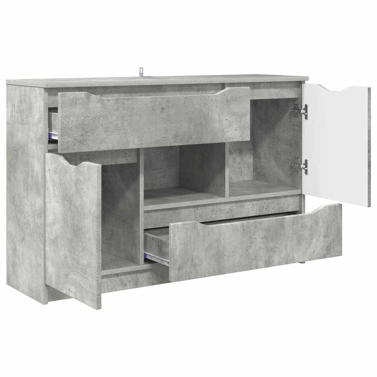 vidaXL Πλαϊνό γραφείο Σκυρόδεμα Γκρι 100 x 30 x 65,6