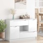 vidaXL Πλαϊνό γραφείο Υψηλής γυαλάδας λευκό 100 x 30 x 65,6