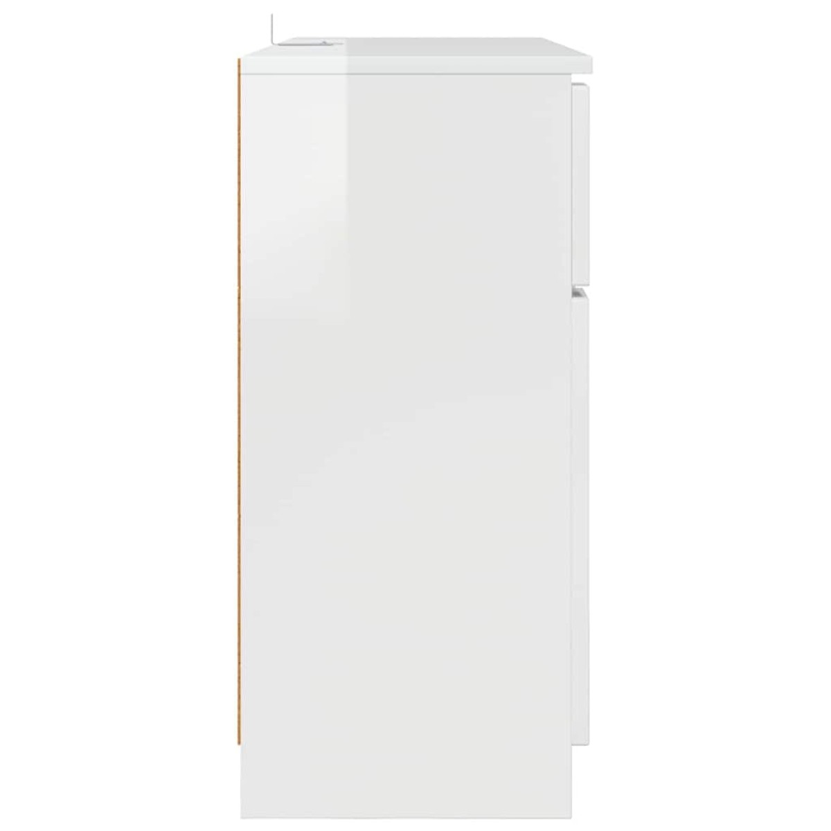 vidaXL Πλαϊνό γραφείο Υψηλής γυαλάδας λευκό 100 x 30 x 65,6