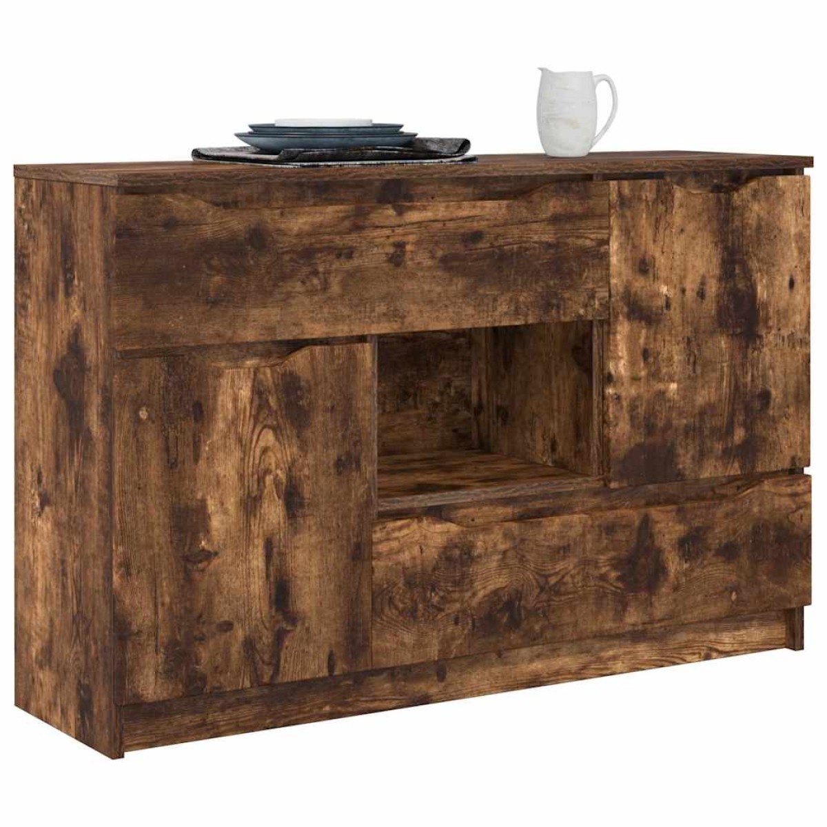 vidaXL Πλαϊνό γραφείο Καπνιστό Δρύς 100 x 30 x 65,6 Επεξεργασμένο Ξύλο