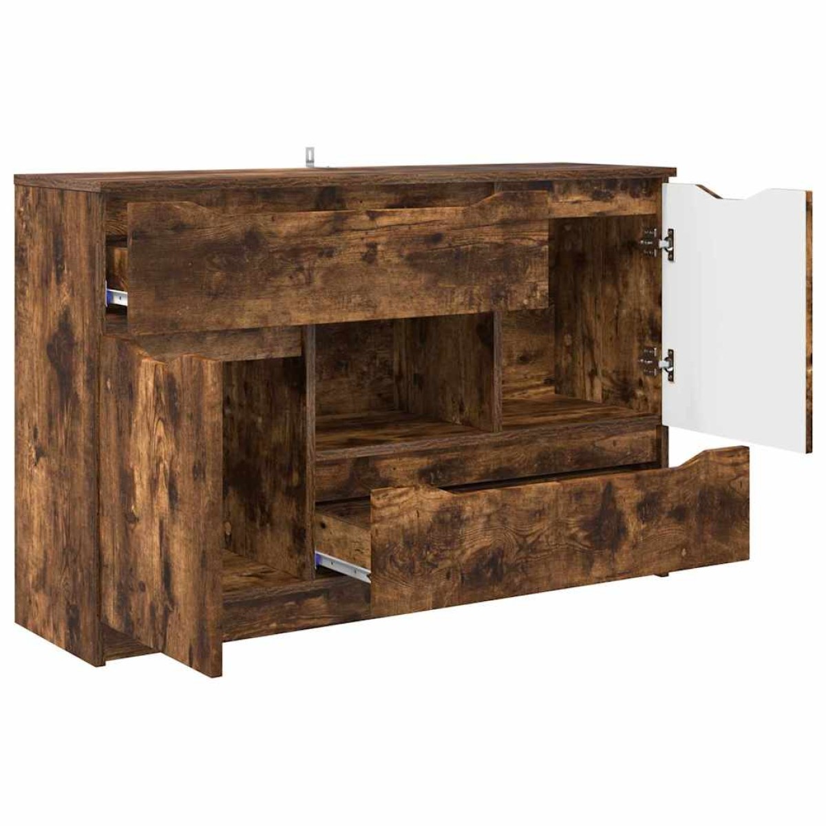 vidaXL Πλαϊνό γραφείο Καπνιστό Δρύς 100 x 30 x 65,6 Επεξεργασμένο Ξύλο