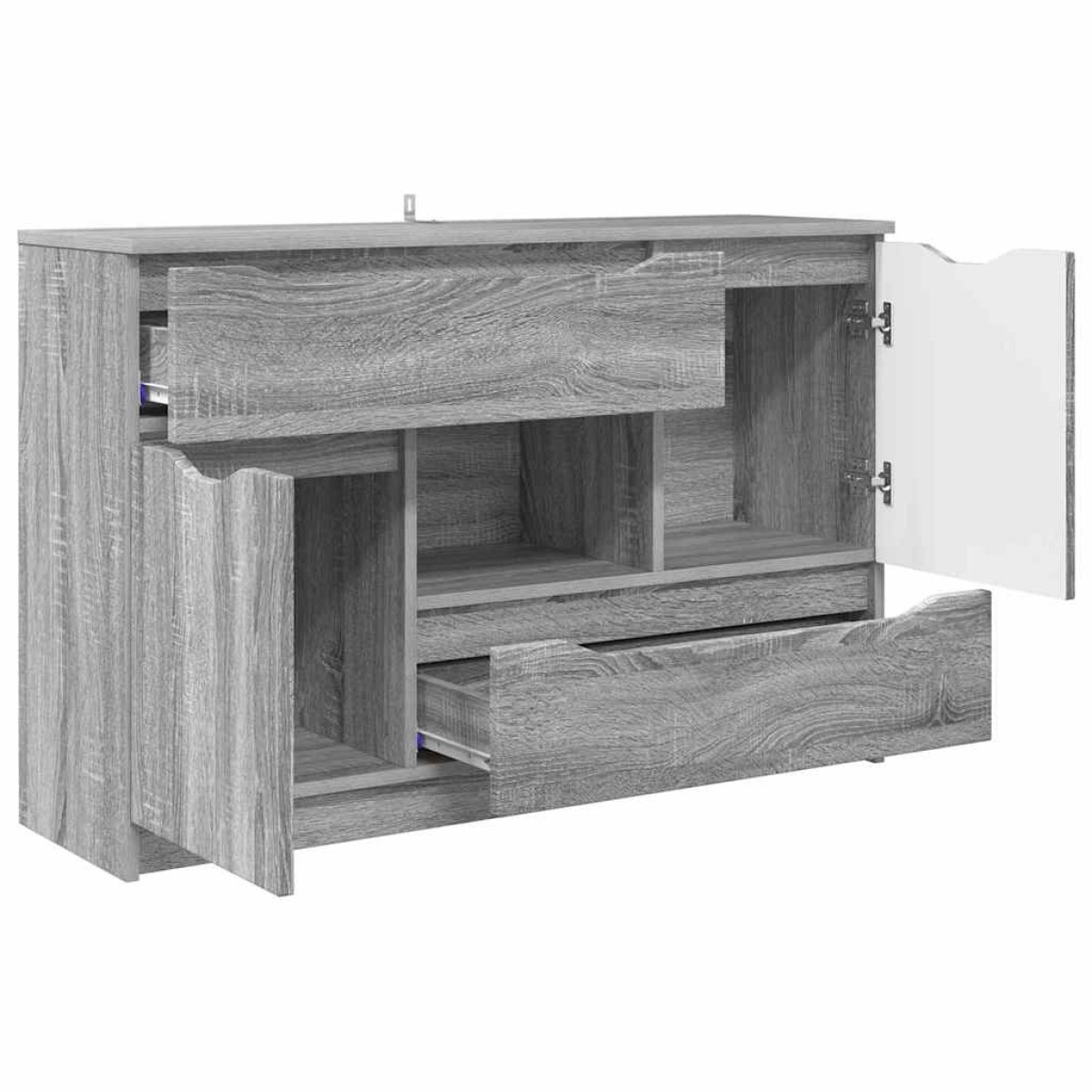 vidaXL Πλαϊνό γραφείο Γκρίζο Σονομα 100 x 30 x 65,6 Επεξεργασμένο Ξύλο