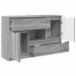 vidaXL Πλαϊνό γραφείο Γκρίζο Σονομα 100 x 30 x 65,6 Επεξεργασμένο Ξύλο