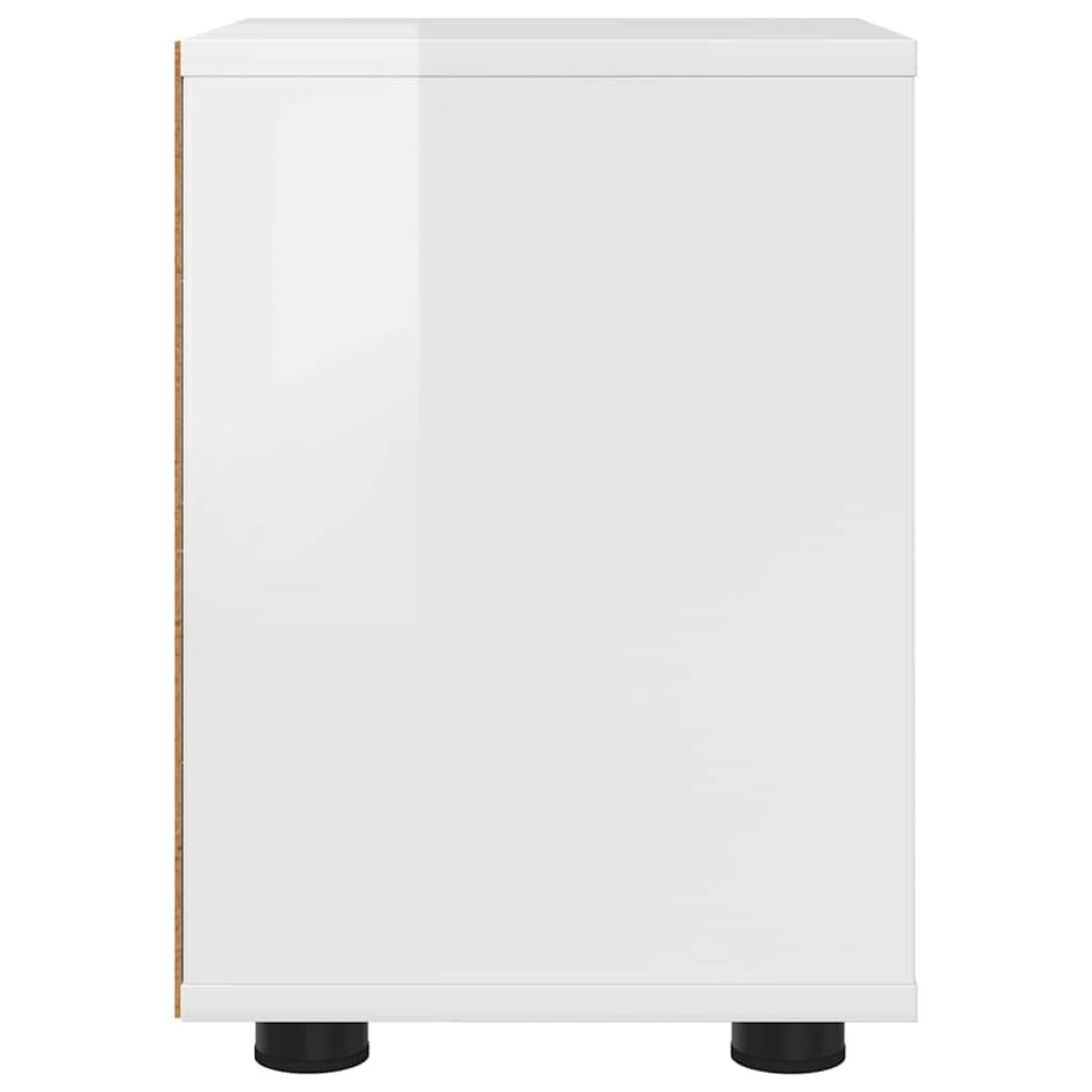 vidaXL Κομοδίνα 2 τμχ. Υψηλής γυαλάδας λευκό 30,5 x 30 x 43 εκ