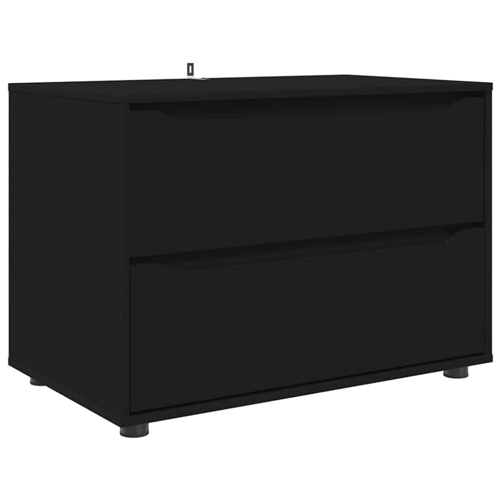 vidaXL Ντουλάπι αποθήκευσης 80 x 48 x 57 εκ Επεξεργασμένο Ξύλο Μαύρο