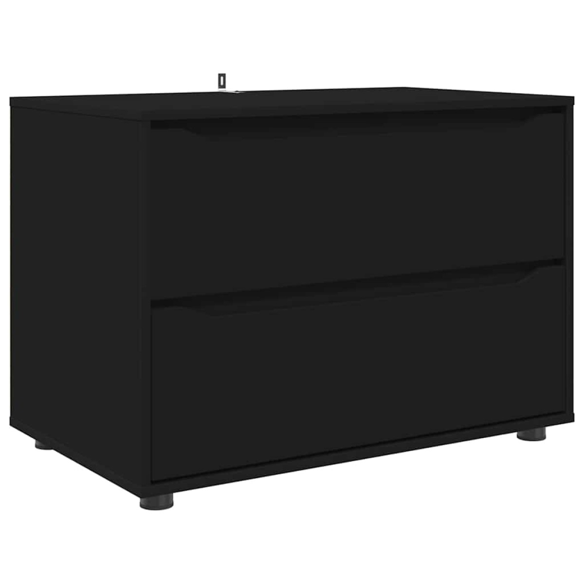 vidaXL Ντουλάπι αποθήκευσης 80 x 48 x 57 εκ Επεξεργασμένο Ξύλο Μαύρο