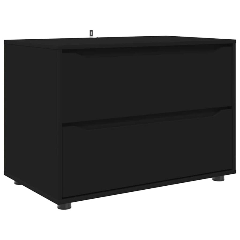vidaXL Ντουλάπι αποθήκευσης 80 x 48 x 57 εκ Επεξεργασμένο Ξύλο Μαύρο