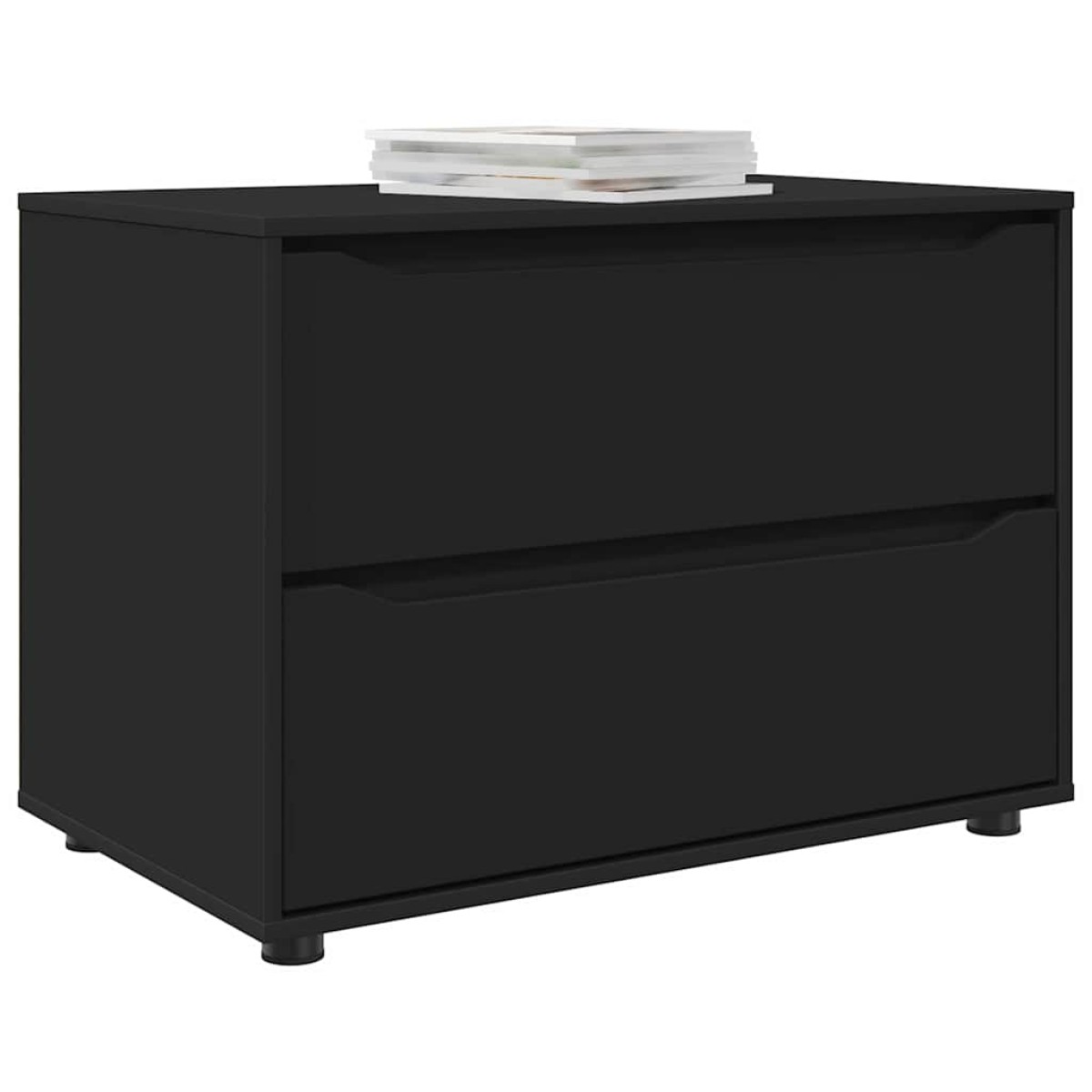 vidaXL Ντουλάπι αποθήκευσης 80 x 48 x 57 εκ Επεξεργασμένο Ξύλο Μαύρο