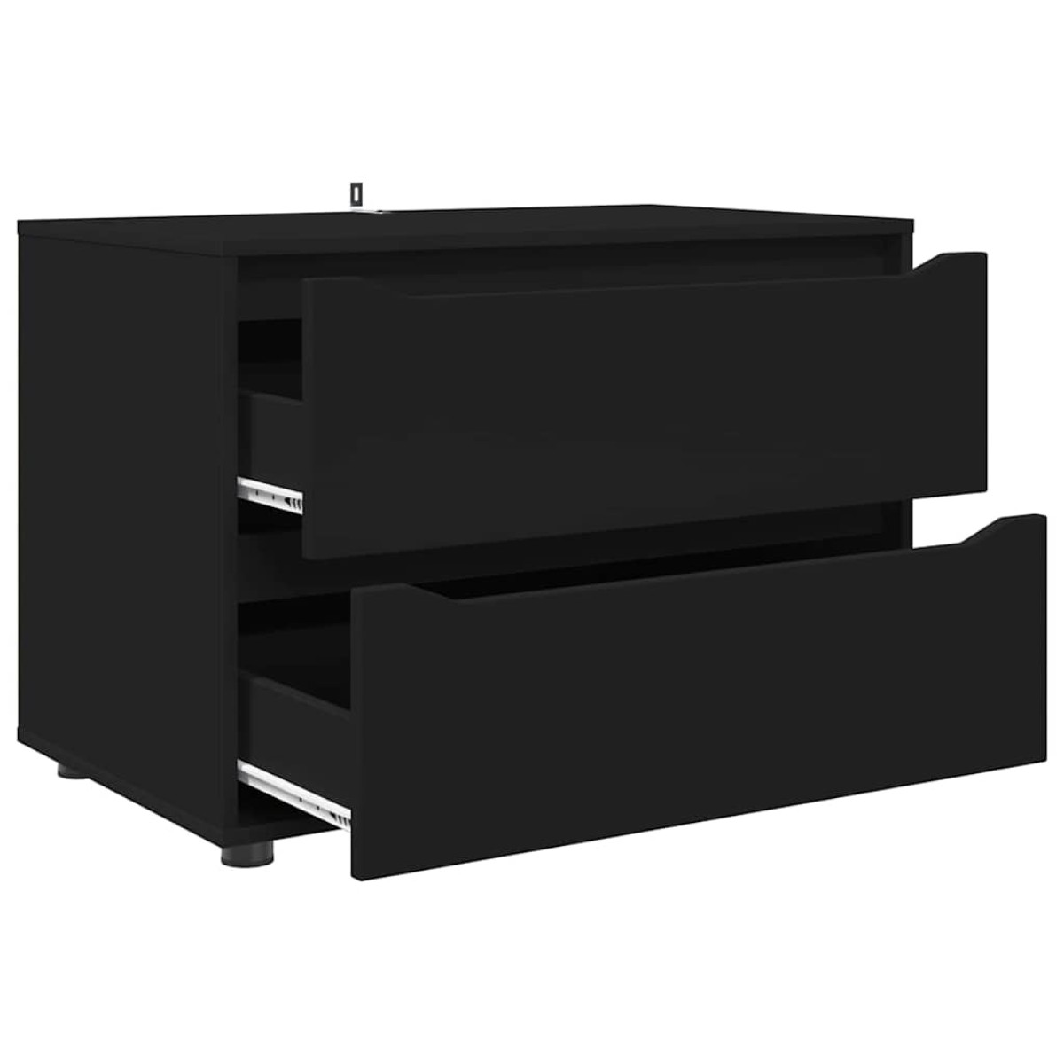 vidaXL Ντουλάπι αποθήκευσης 80 x 48 x 57 εκ Επεξεργασμένο Ξύλο Μαύρο