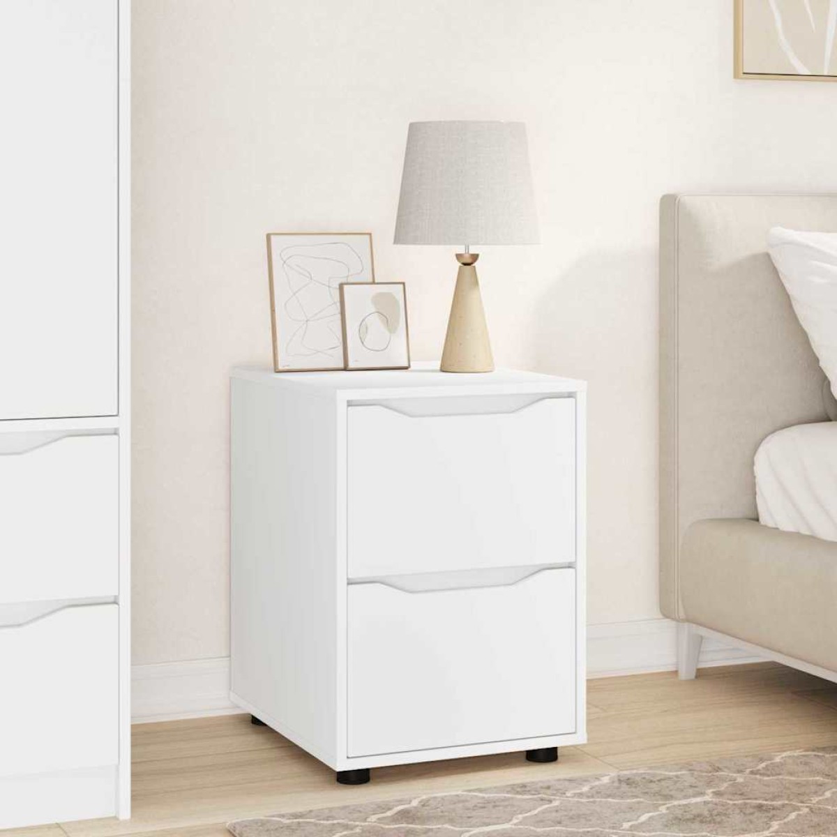 vidaXL Ντουλάπι αποθήκευσης 40 x 48 x 57 εκ Επεξεργασμένο Ξύλο Λευκό