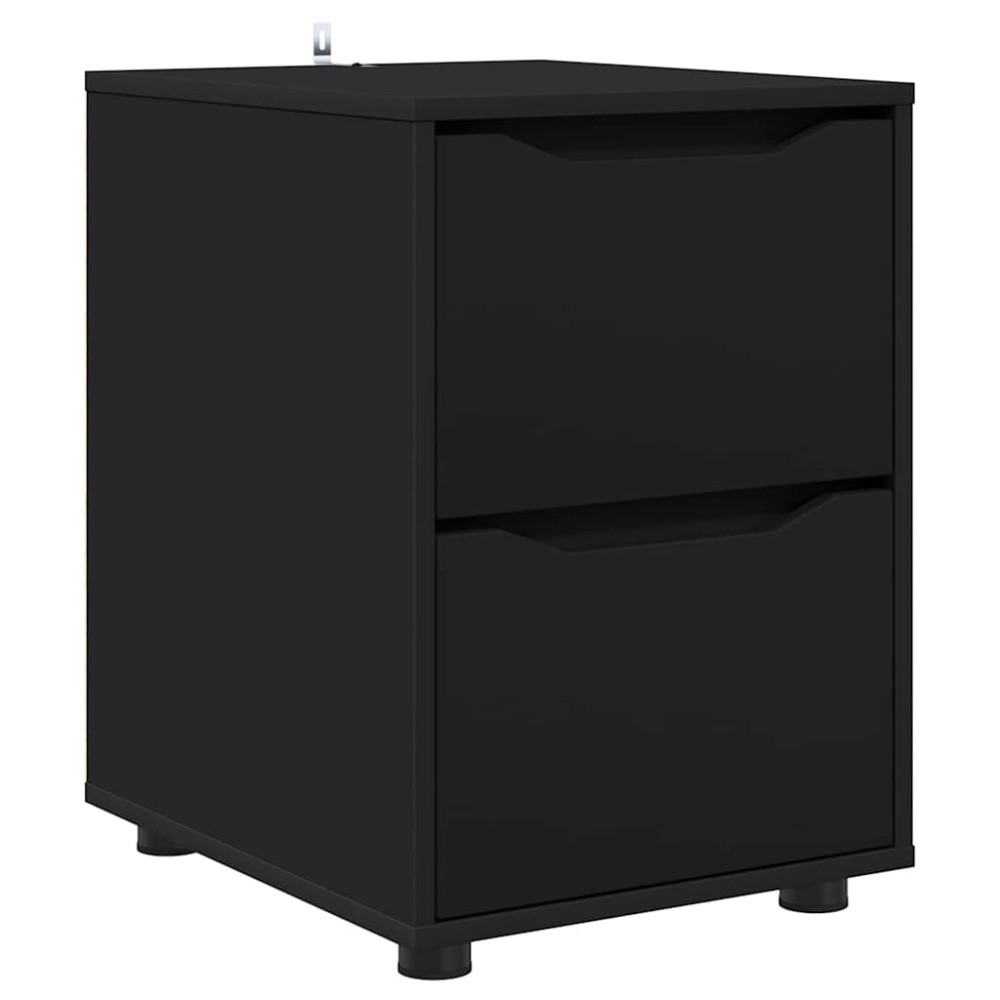 vidaXL Ντουλάπι αποθήκευσης 40 x 48 x 57 εκ Επεξεργασμένο Ξύλο Μαύρο