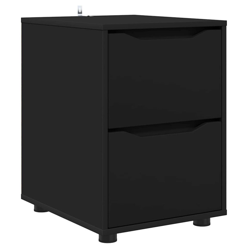 vidaXL Ντουλάπι αποθήκευσης 40 x 48 x 57 εκ Επεξεργασμένο Ξύλο Μαύρο