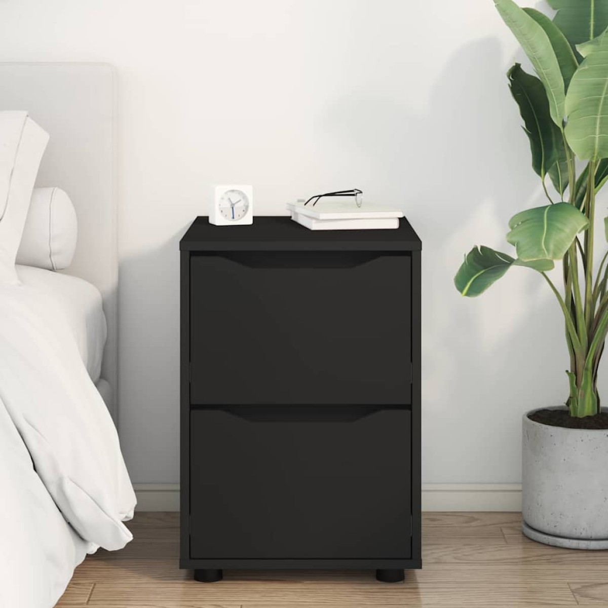 vidaXL Ντουλάπι αποθήκευσης 40 x 48 x 57 εκ Επεξεργασμένο Ξύλο Μαύρο