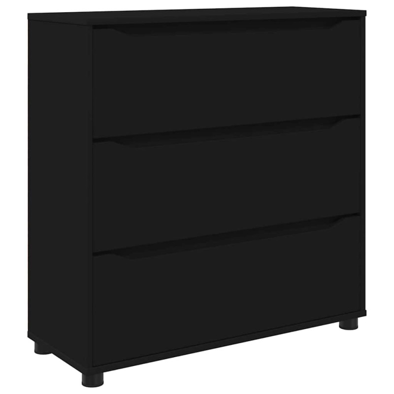 vidaXL Ντουλάπι αποθήκευσης 80 x 31 x 81 εκ Επεξεργασμένο Ξύλο Μαύρο