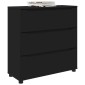 vidaXL Ντουλάπι αποθήκευσης 80 x 31 x 81 εκ Επεξεργασμένο Ξύλο Μαύρο