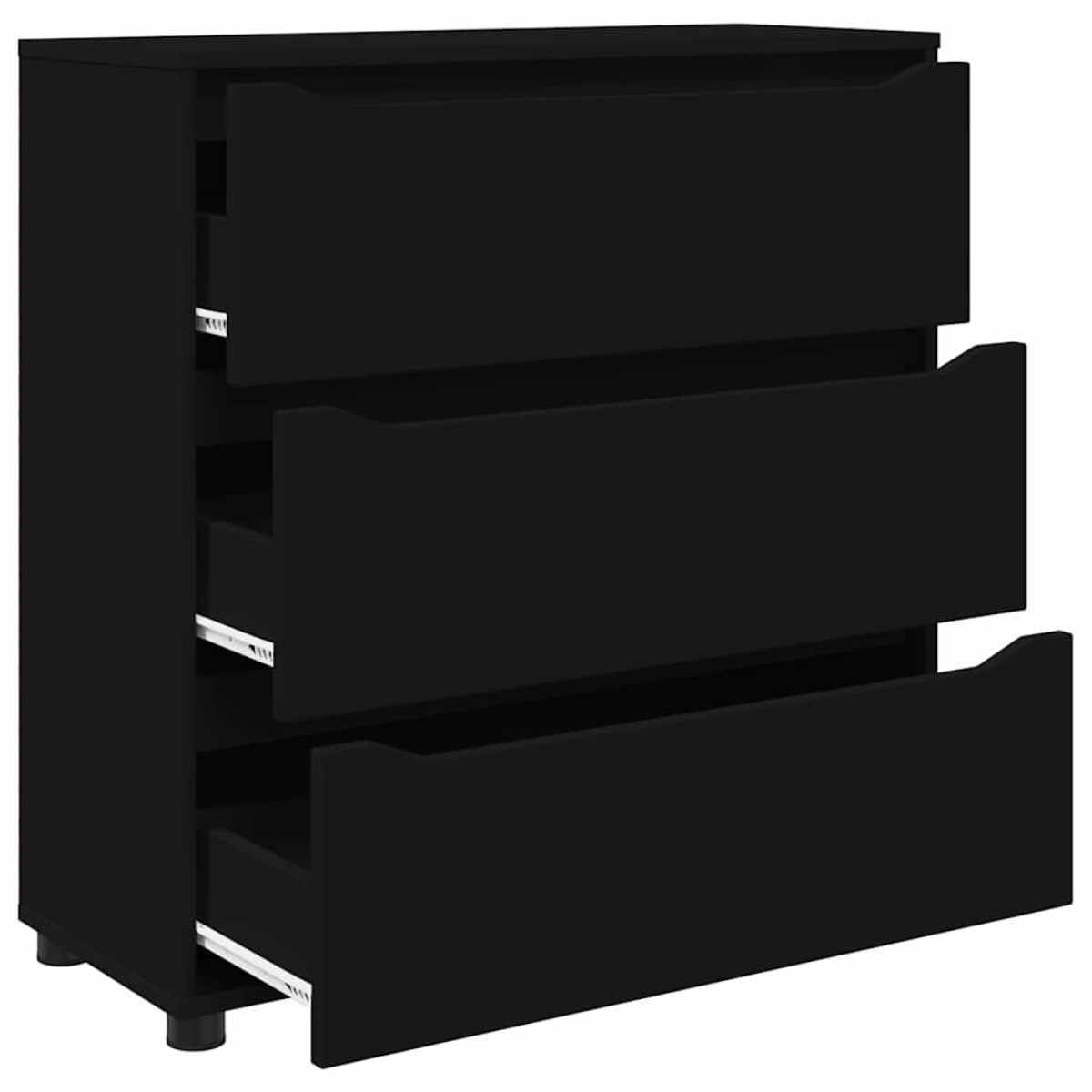 vidaXL Ντουλάπι αποθήκευσης 80 x 31 x 81 εκ Επεξεργασμένο Ξύλο Μαύρο