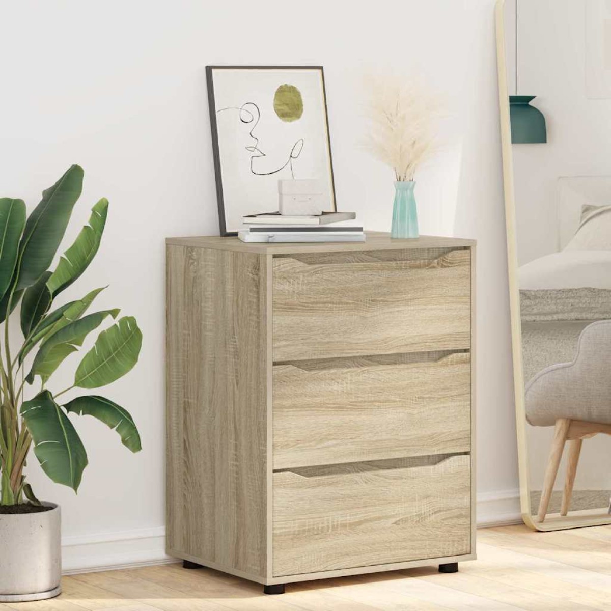 vidaXL Ντουλάπι αποθήκευσης 60 x 48 x 81 εκ Επεξεργασμένο Ξύλο